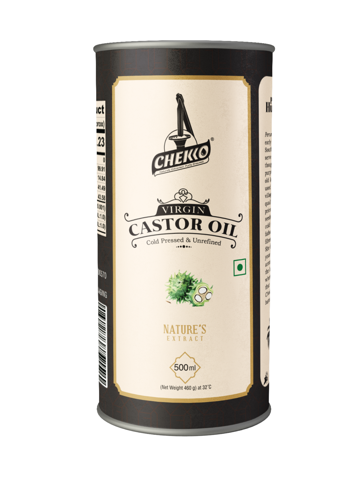 Chekko Cold Pressed Virgin Castor Oil 500 ml