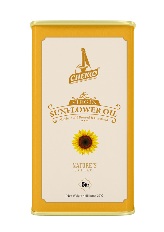 Chekko Cold Pressed Virgin Sunflower Oil 5 Ltr